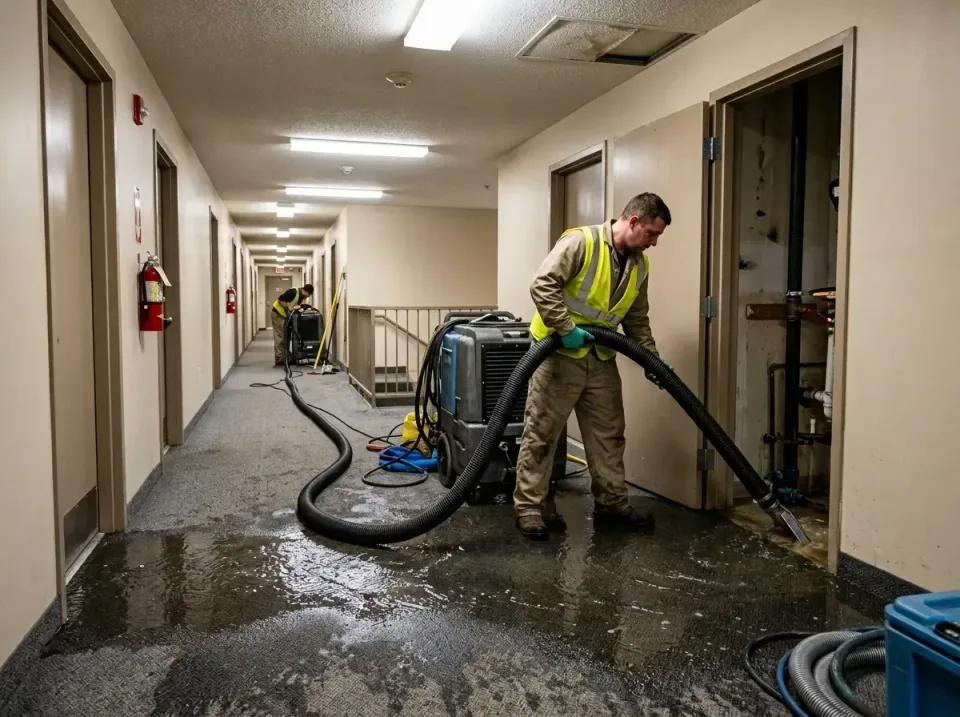 multi-unit-apartment-hallway-f-005 — frequently asked questions, Emergency Burst Pipe Water Extraction & Removal in Oak Broo…